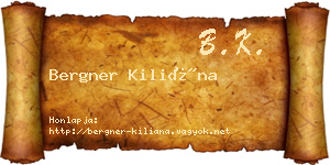 Bergner Kiliána névjegykártya